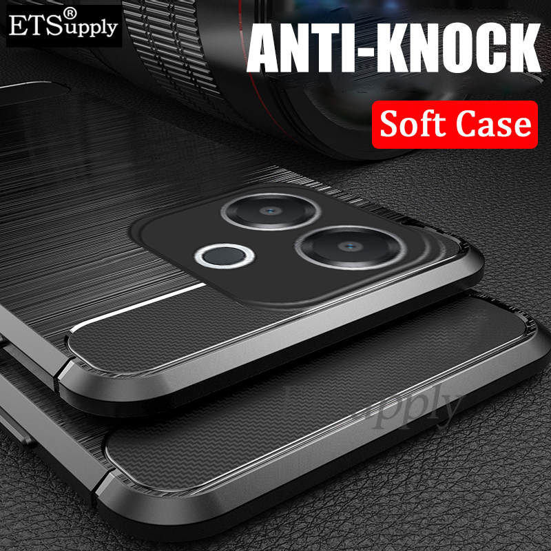For OPPO A5 Pro Case Carbon Fiber Soft TPU Silicone Anti-fingerprint Shockproof Business Protection For OPPO A5 Pro