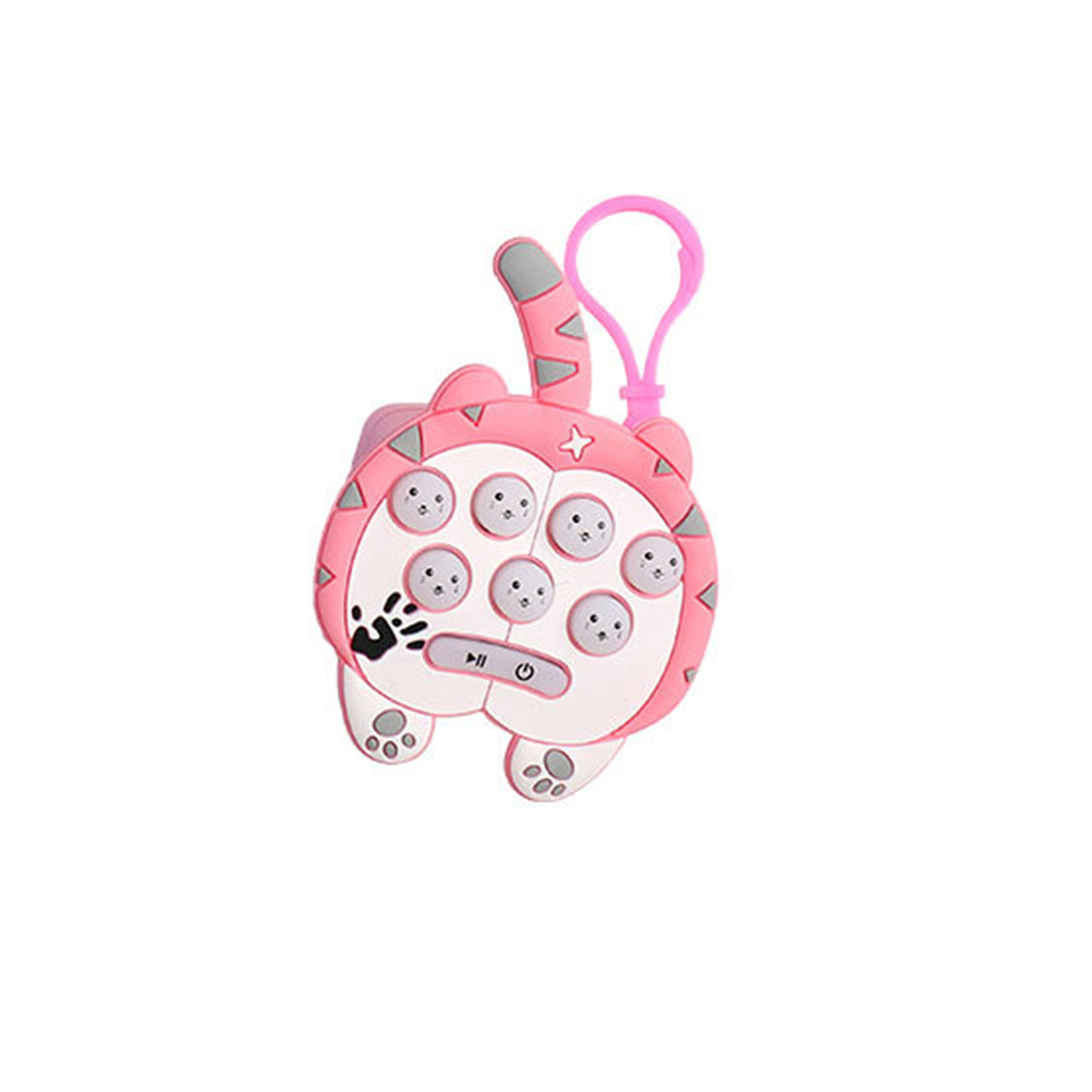 Interesting Push Bubble Toy Cartoon Animal Push Bubble Game Light-up Push Bubble Game Handheld Sensory Fidget Toy for Stress Relief Favorite