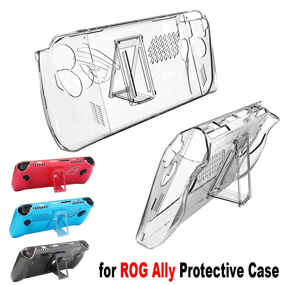 【Hot-Selling】 For ROG Ally Transparent Protective Case Shockproof Back Cover With Bracket Handheld Console Full Coverage Game Accessory.