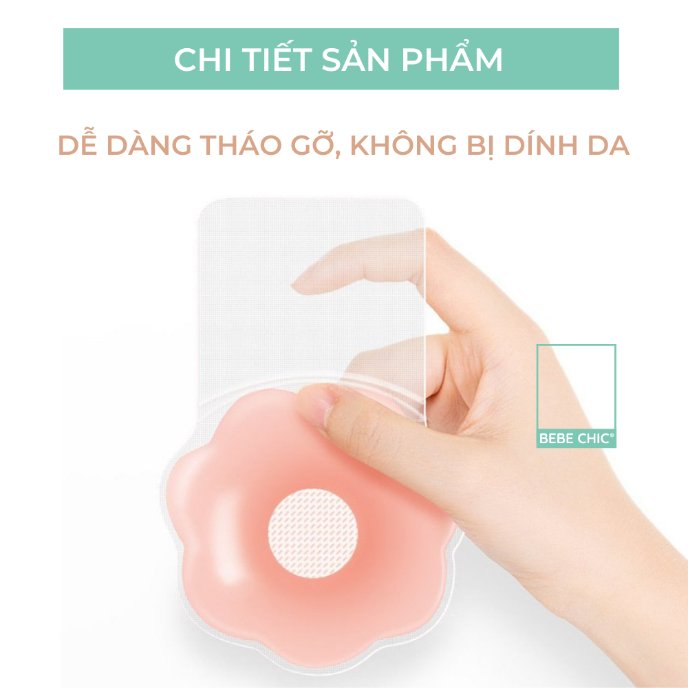 Cặp Miếng Dán Nâng Ngực Silicone - Dán Ngực Tái Sử Dụng BEBE CHIC