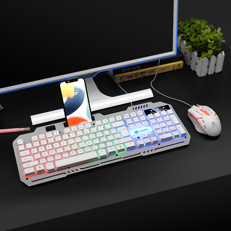 T25 Gaming Keyboard and Mouse Set Colorful LED Backlight Ergonomic