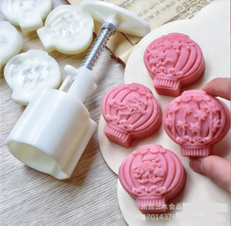 Khuôn trung thu lò xo 50gr đèn lồng 4 mặt