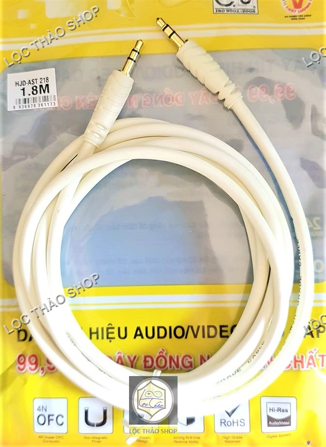 Cáp loa 2 đầu 3.5 đầu đực dài 1.8M (cáp loa jack 3.5)
