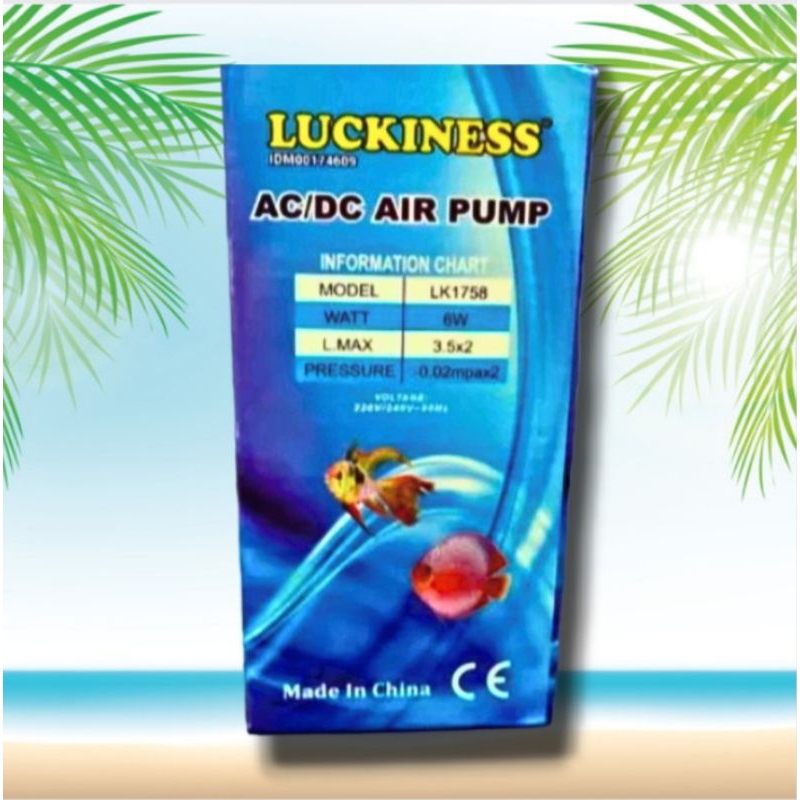 Pompa Udara Airpump Aerator AC DC LUCKINESS LK 1758
