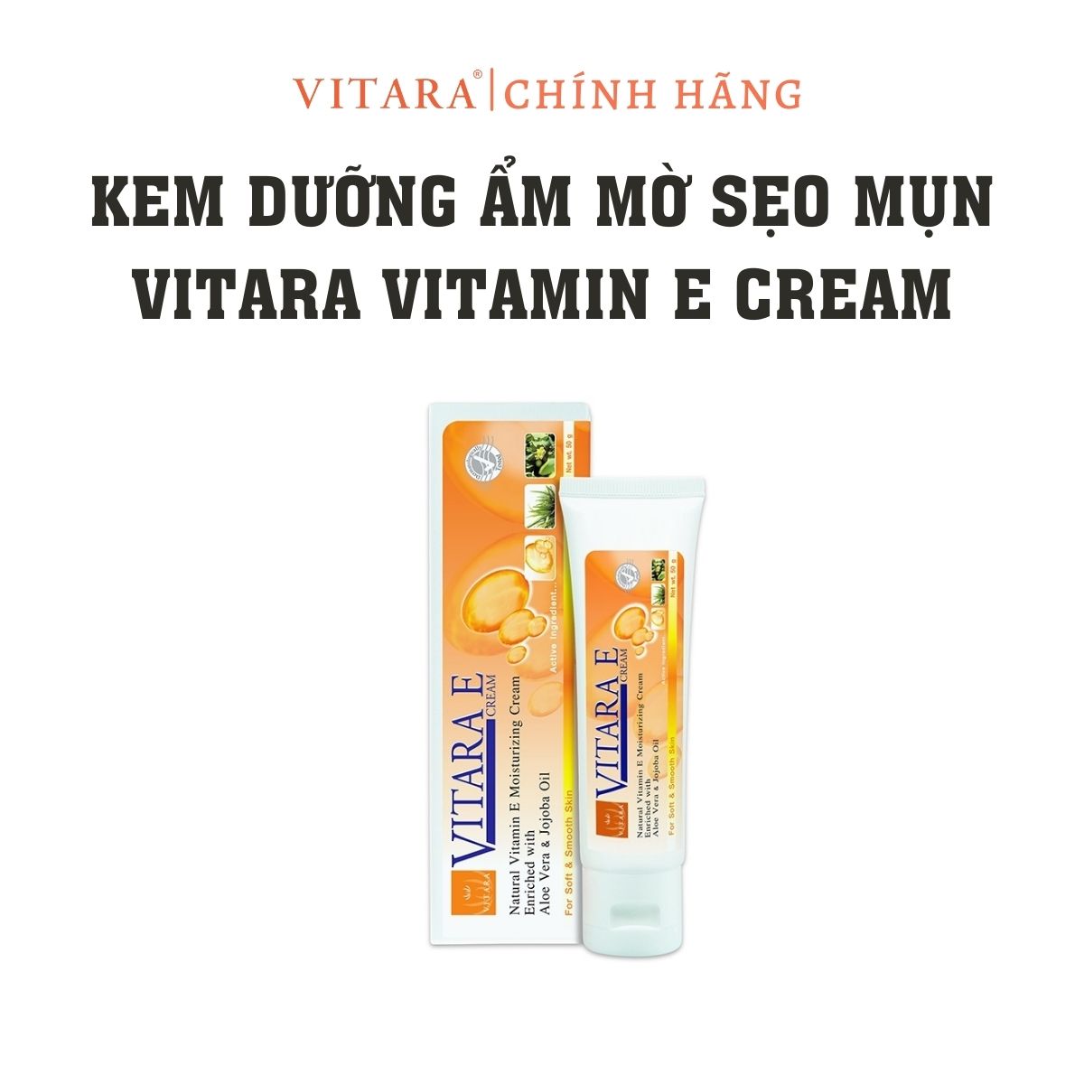 Kem dưỡng ẩm Vitara - E Cream se khít lỗ chân lông, mờ sẹo mụn, cải thiện độ đàn hồi cho da 25g hoặc 50g thumbnail
