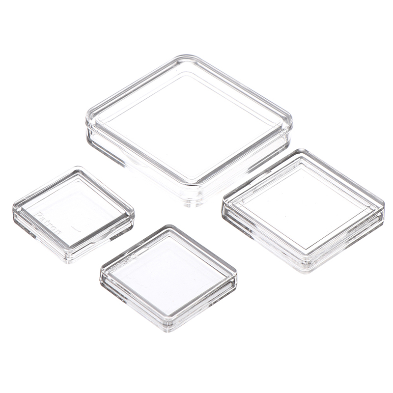 10PCS Square Clear Plastic Protector Containers Case For Token Board Game Holder Boxes Cards Collection. 