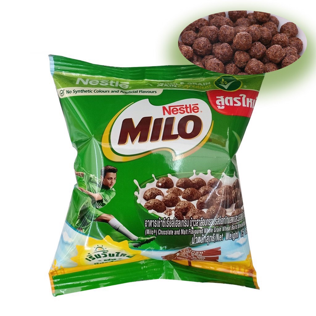 Lốc 12 gói Bim bim Milo Thái - Ngũ cốc Ăn Sáng Milo Nestle - Gói 15gr