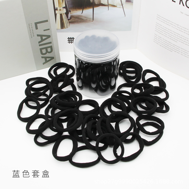 Hộp 50 Cái Cột Tóc Thun Mềm Cho Bé