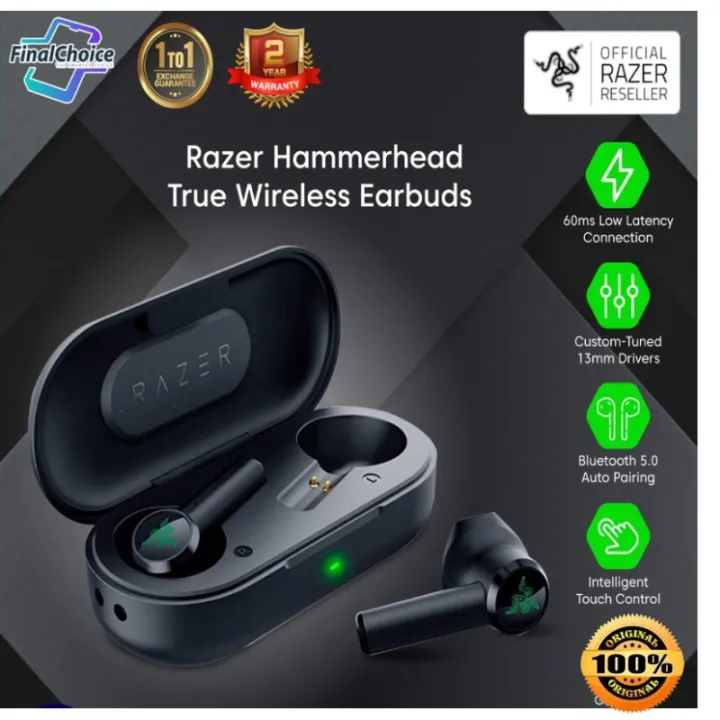razer hammerhead true wireless bluetooth headset