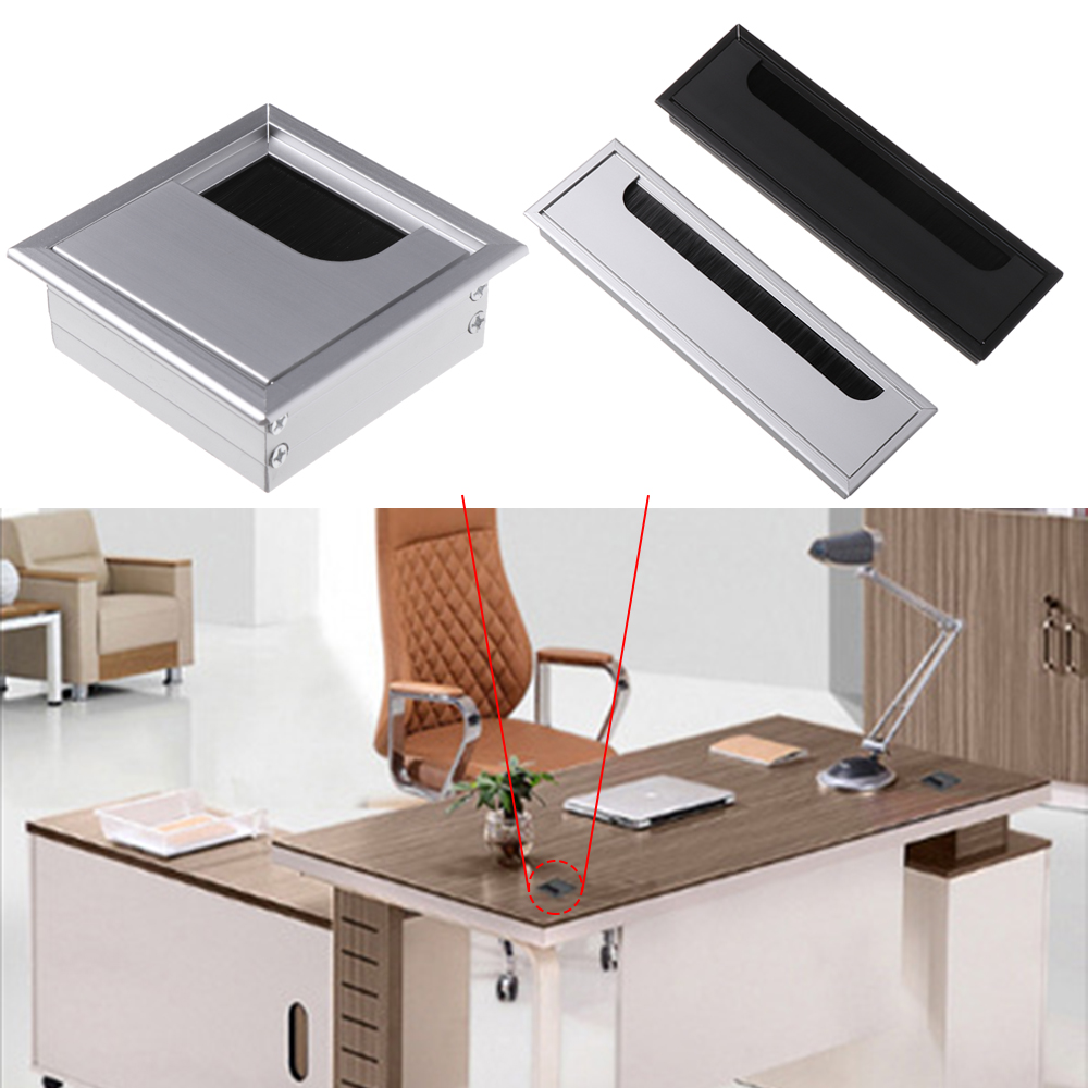 Rectangle Cable Clamp Organizer Office Hardware Line Box Desk Table