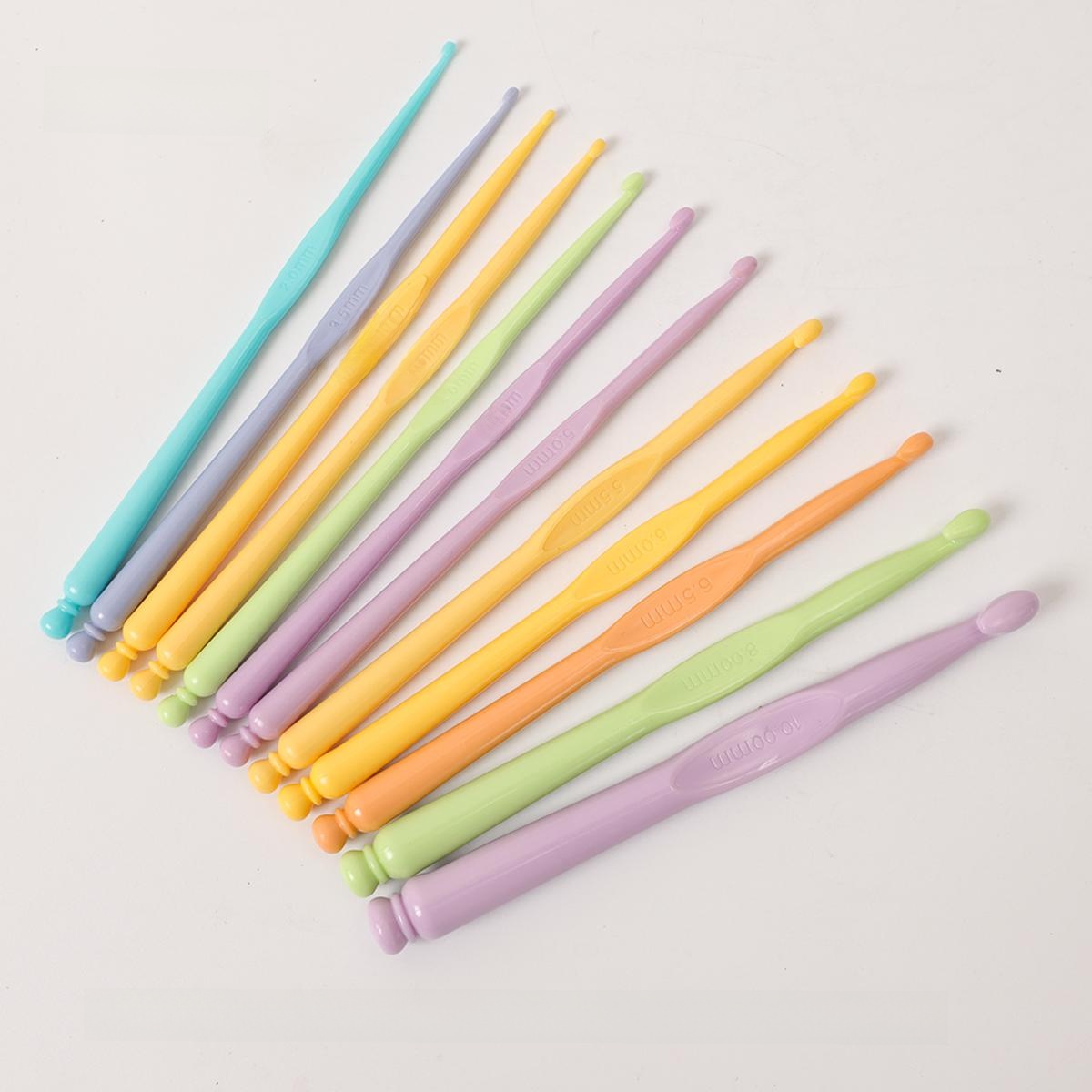 Al Saeed Wool Colorful Plastic Crochet Hook Set 12pcs 2mm-10mm