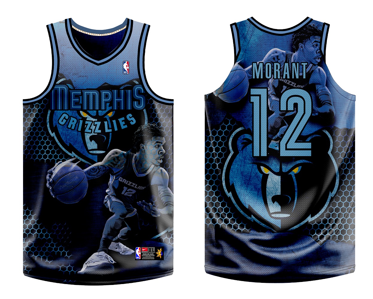 FREE CUSTOMIZE OF NAME AND NUMBER ONLY LATEST MEMPHIS 08 JA MORANT BASKETBALL  JERSEY full sublimation high quality fabrics jersey