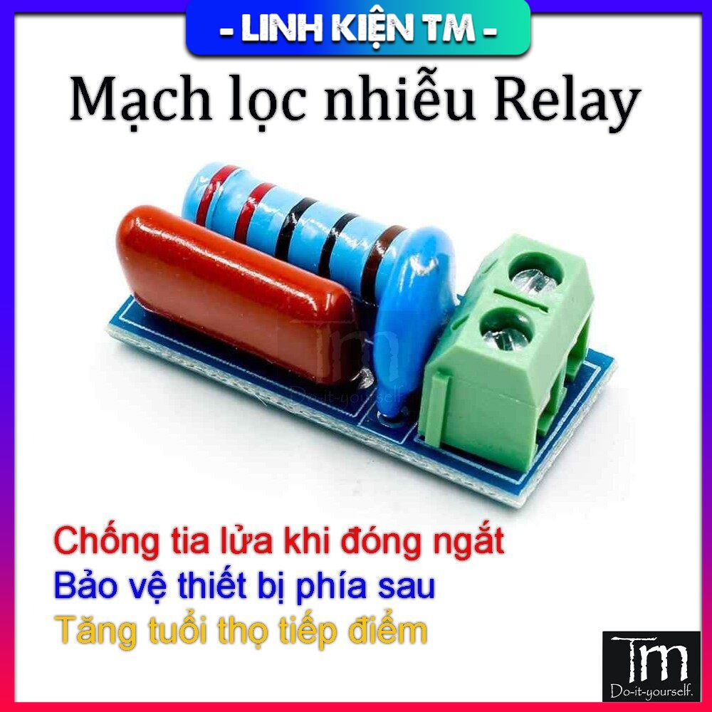 Mạch Lọc Nhiễu Relay - Contactor RC Absorption Snubber Protection
