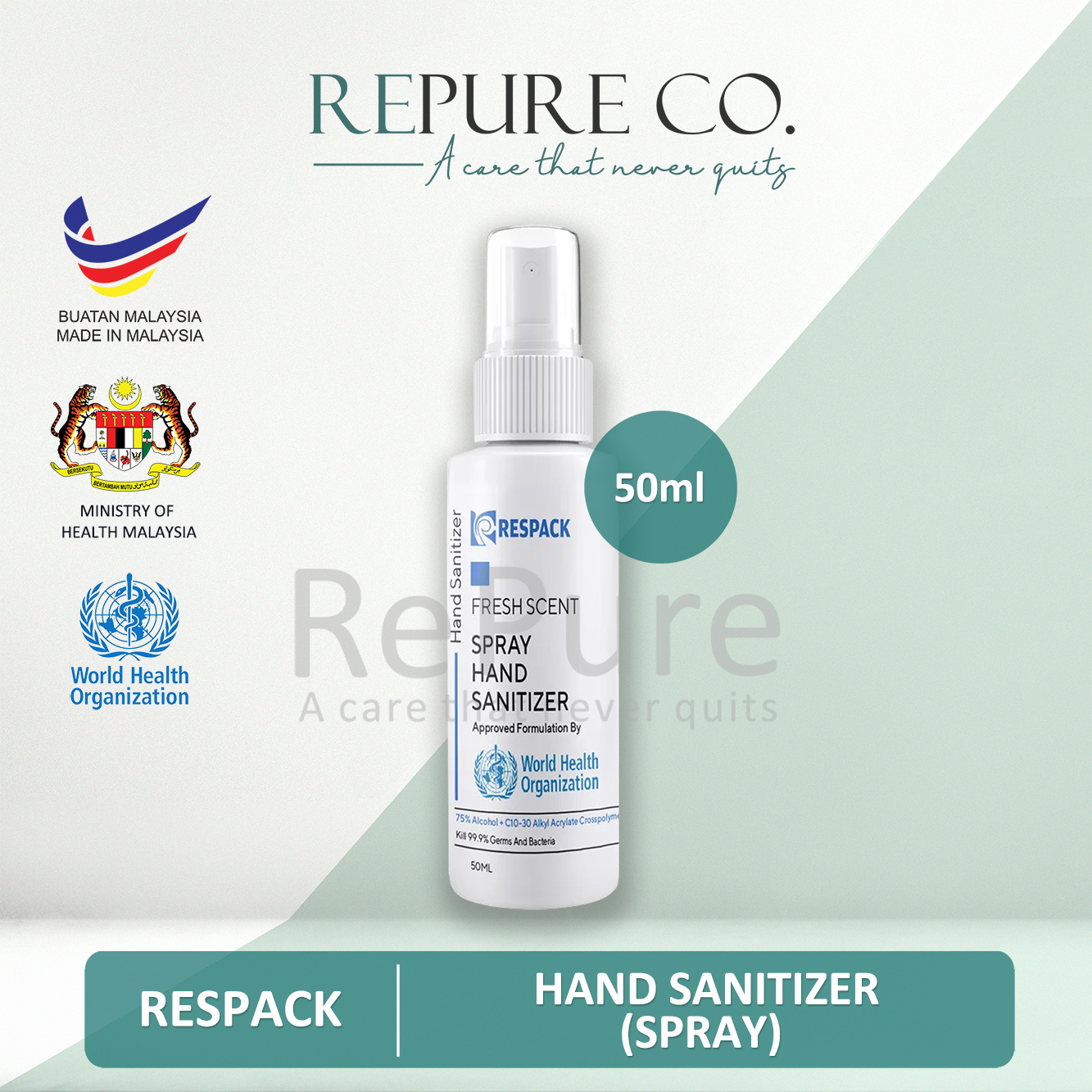 【FREE SHIPPING】Respack Sanitizing Alcohol Sanitizer Wipes Tissue 10's