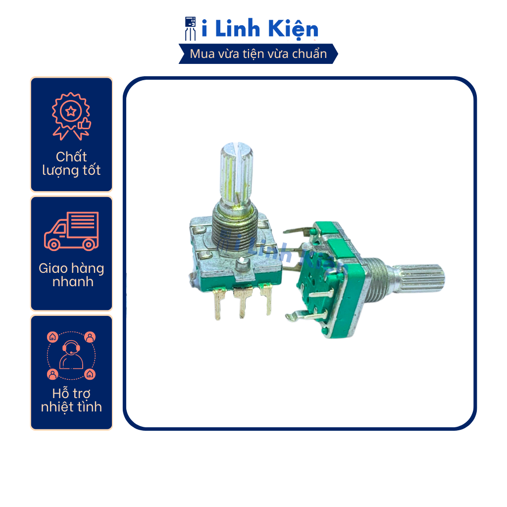 Công tắc volume vô cấp EC16 15mm 3 chân
