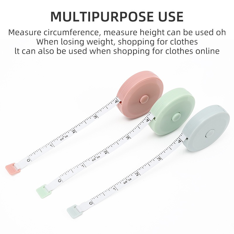 Thước dây cuộn tròn 1.5m - Dây mềm thu tự động