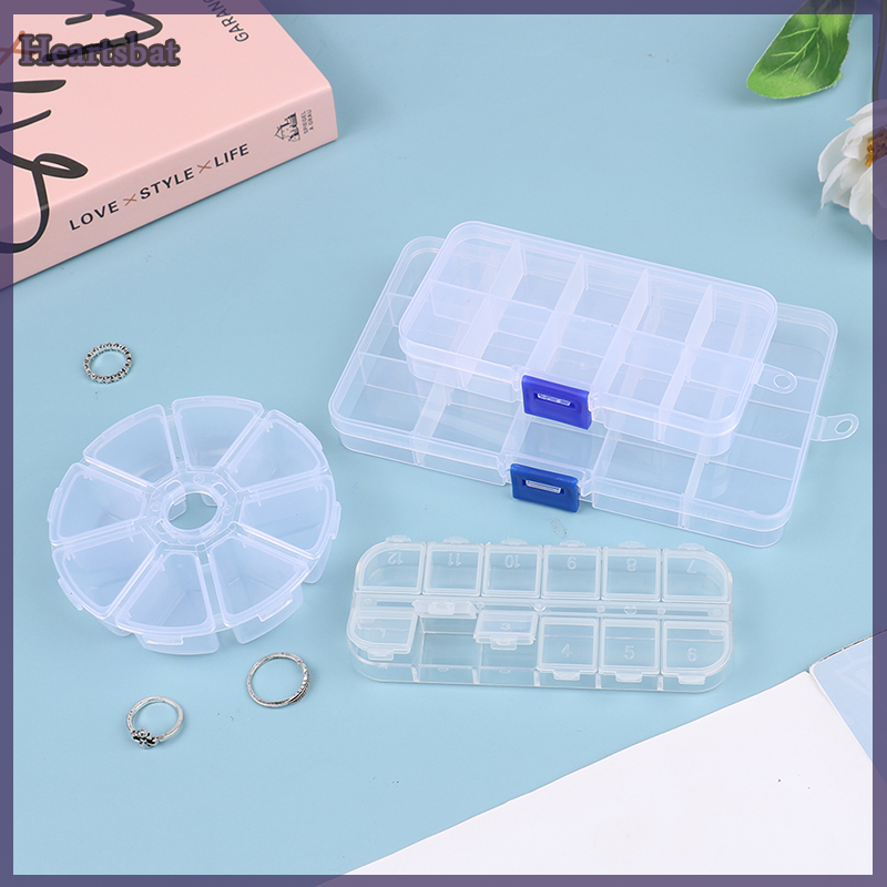 [Heartsbat] Plastic box Container Screw Holder Case Practical Compartment Jewelry Earring Display case plastic Organizer beads storage boxes