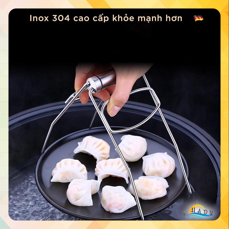 Dụng Cụ Gắp Đồ Nóng Chống Bỏng Tay Inox 304 SSGP, Kẹp Nhấc Bát Đĩa Nóng Từ Nồi Hấp, Lò Vi Sóng An Toàn, Kẹp Chắc Chắn Không Trơn Trượt