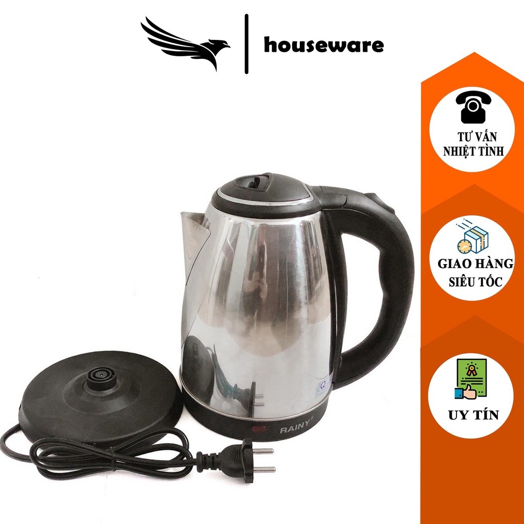 Freeship- Ấm siêu tốc inox cao câp 1,8l kettle . đun siêu nhanh