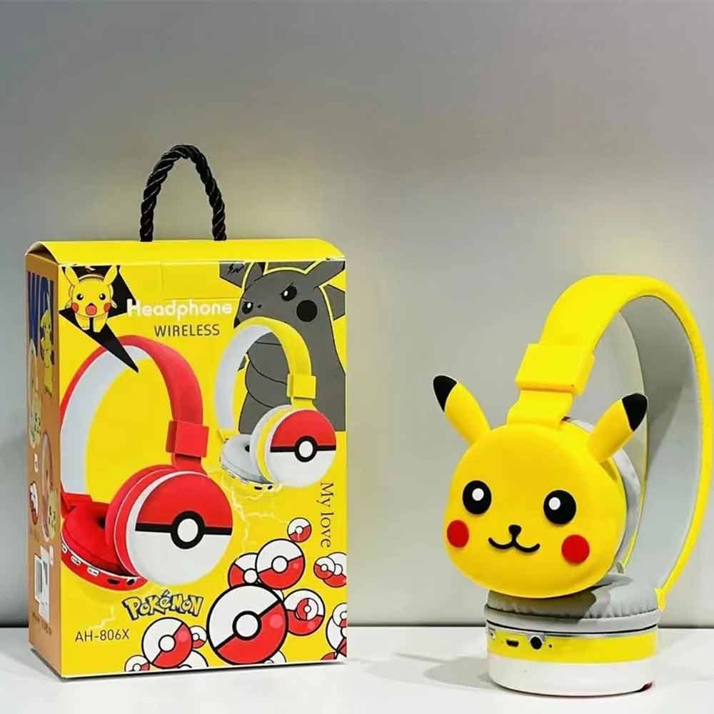 The Pikachu Gaming Headsets Bluetooth Headphone Wireless Headset Stereo Earphone Mic
