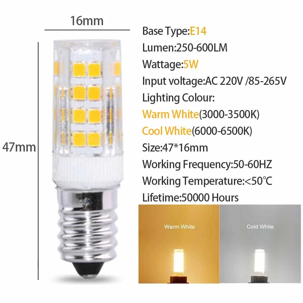 Led bulb e14 g4 g9 corn light bulb 220v 5w spotlight energy-saving small light bulb