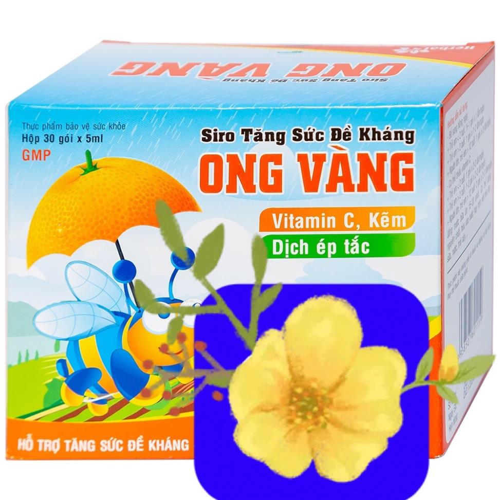 Siro Ong vàng tăng cường sức đề kháng, tăng cường sức đề kháng , tăng cường miễn dịch giúp bé ngon miệng chóng lớn
