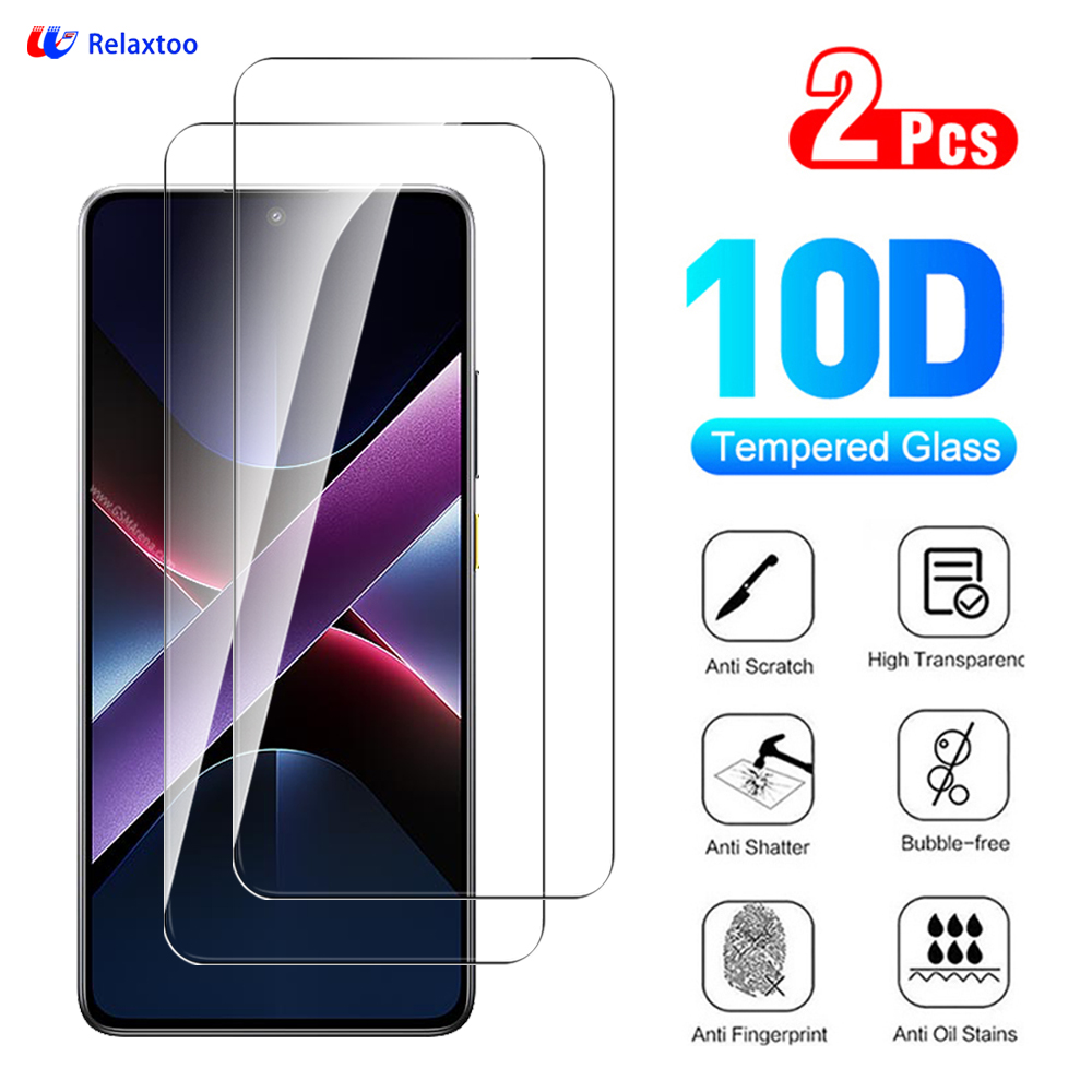 Relaxtoo For Xiaomi Poco X7 Pro 2Pcs HD Tempered Glass Screen Protector For PocoX7 Pro Poco X7Pro PocoX7Pro Full Cover Glass Scratch Resistant