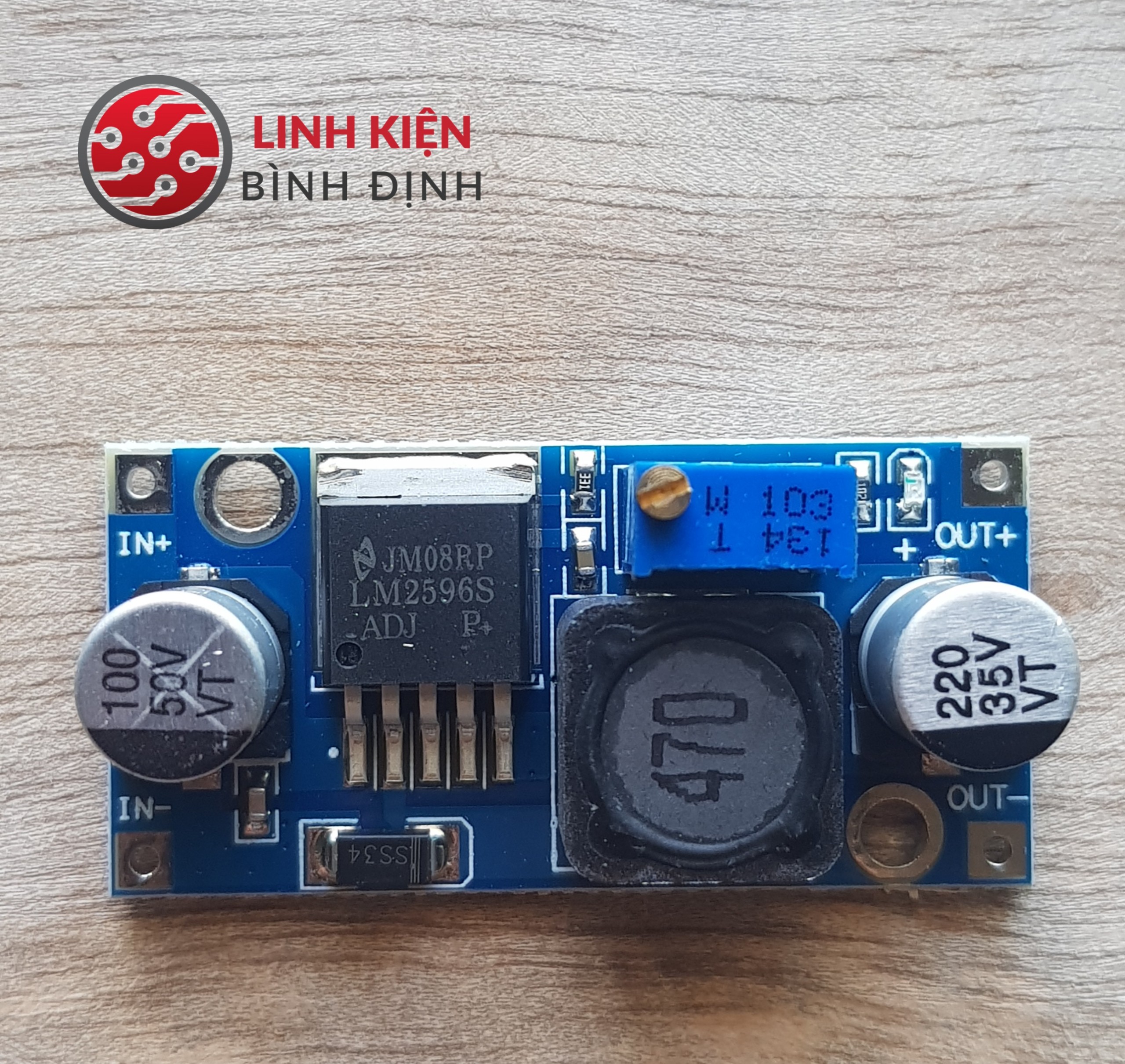Module Hạ Áp Buck DC-DC LM2596 3A (Vào 4-35VDC Ra 1-30VDC)