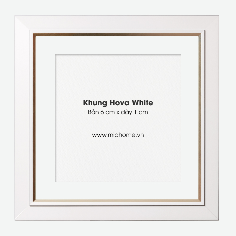 Khung Tranh White Hova 21x30cm A4
