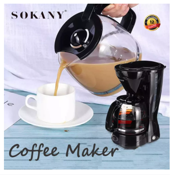 Espresso Machine cafe automatic coffee machine Sokany cm-102, polishing machine coffee foaming maker café household large capacity for 12-15 Cup anti-drip function headlight espresso support milk foaming for cappuccino enjoy charming flavor