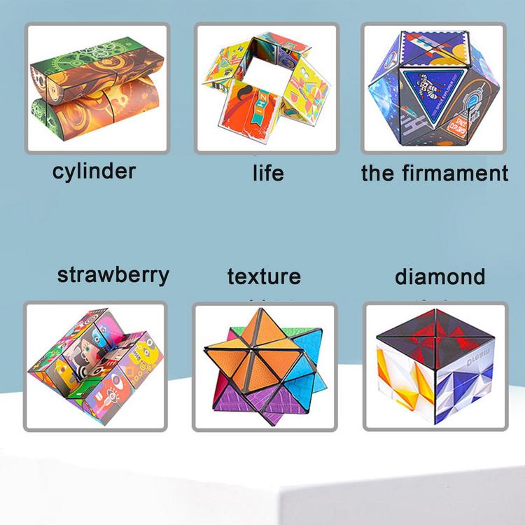 Magic Cube Shape Shifting Magic Fidget Cubes Puzzle Portable Shape Shifting Cube Fidget Cube Sensory Toys for Kids typical