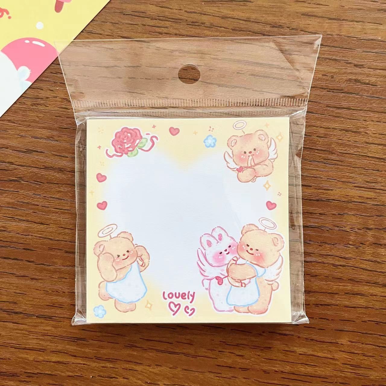 SF 50pcs/set New Butter Bear Sticky Note Cute Cartoon Sticky Note. 