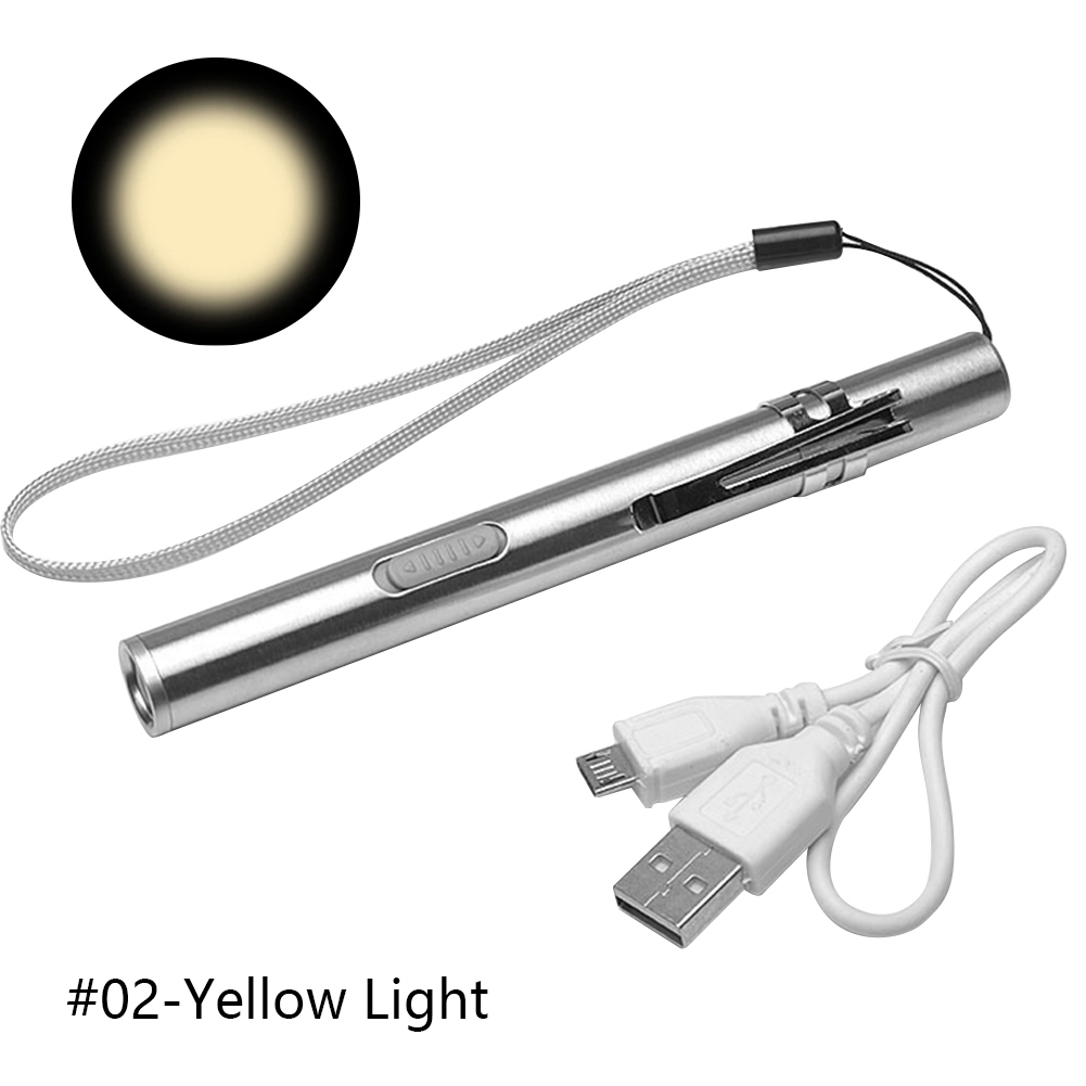 Hittime USB Rechargeable Pocket Flashlight Torch Mini LED Lamp for Medical Camping Cycling Flashlights Night Lighting