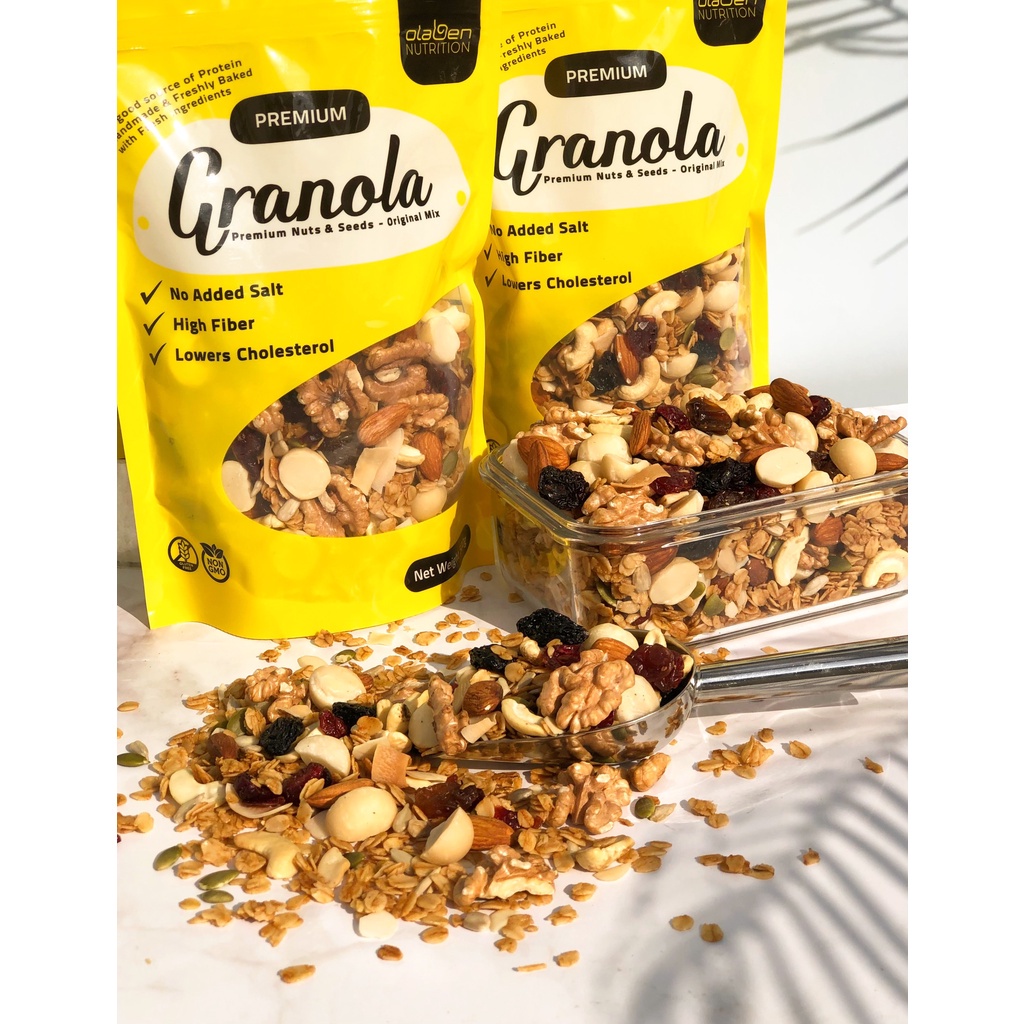 Olaben Nutrition Hạt Granola 500g - Ngũ cốc giảm cân nướng mật ong Vanila