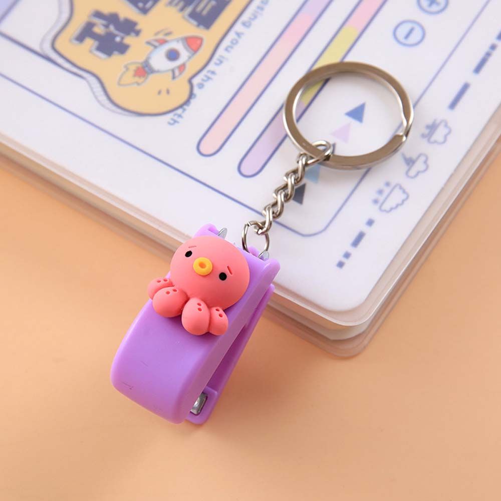 MHEW Metal Cute Student Supplies Cartoon Size 10 Staples Mini Binding Tools Stapler Mini Stapler Stapler Key Chain