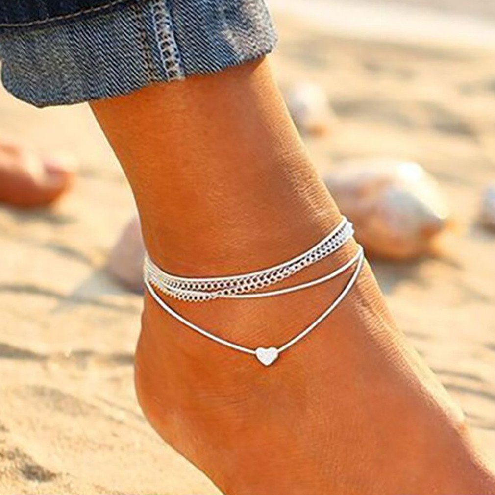 Carlota Ankle Chain Metal Chic Wedding Bridal Chain Charm Beads