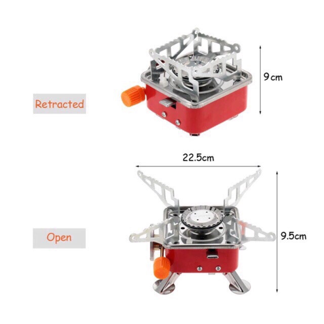 Rainbow Portable Card Type Stove Square Outdoor Folding Camping Stove