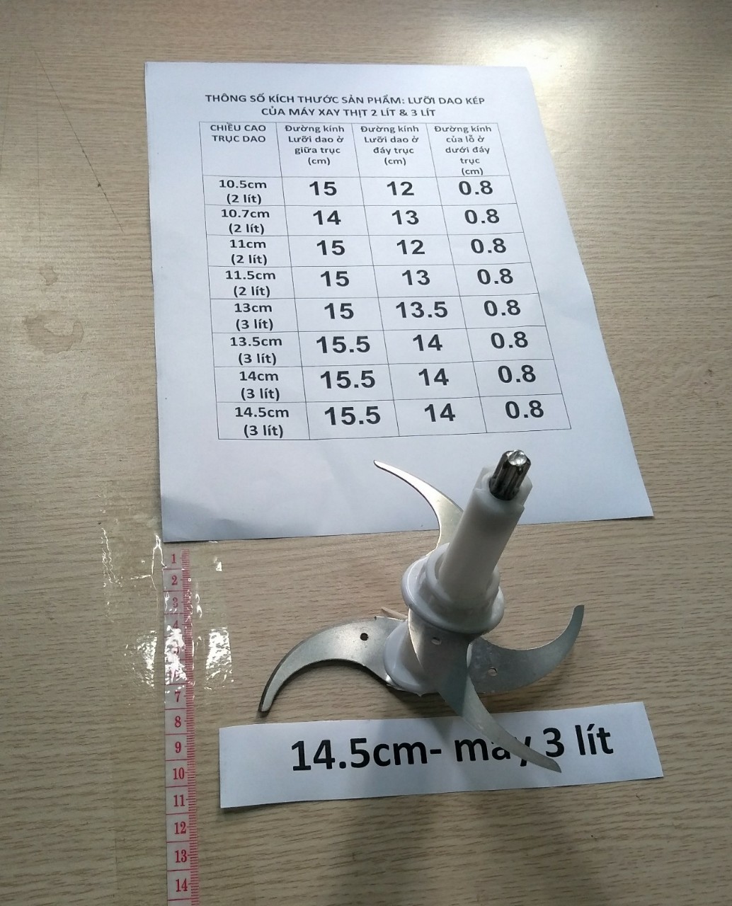 Lưỡi dao thay thế dùng cho máy xay thịt 2l-3l
