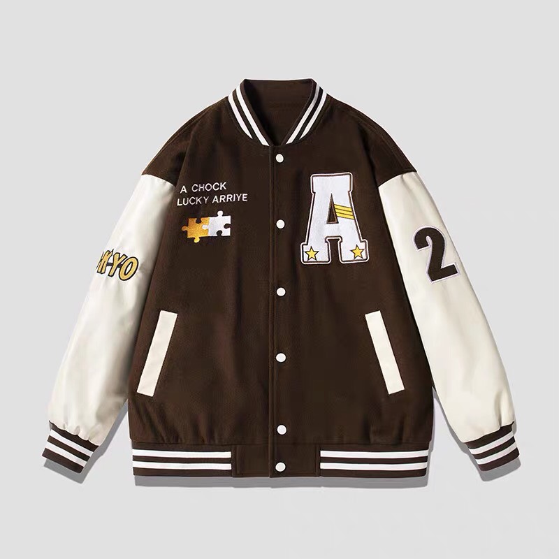 Áo khoác bomber Varsity A-23 Jacket nỉ nam nữ khoác ngoài áo dày dặn form rộng Unisex - Bóng chày Cao Cấp