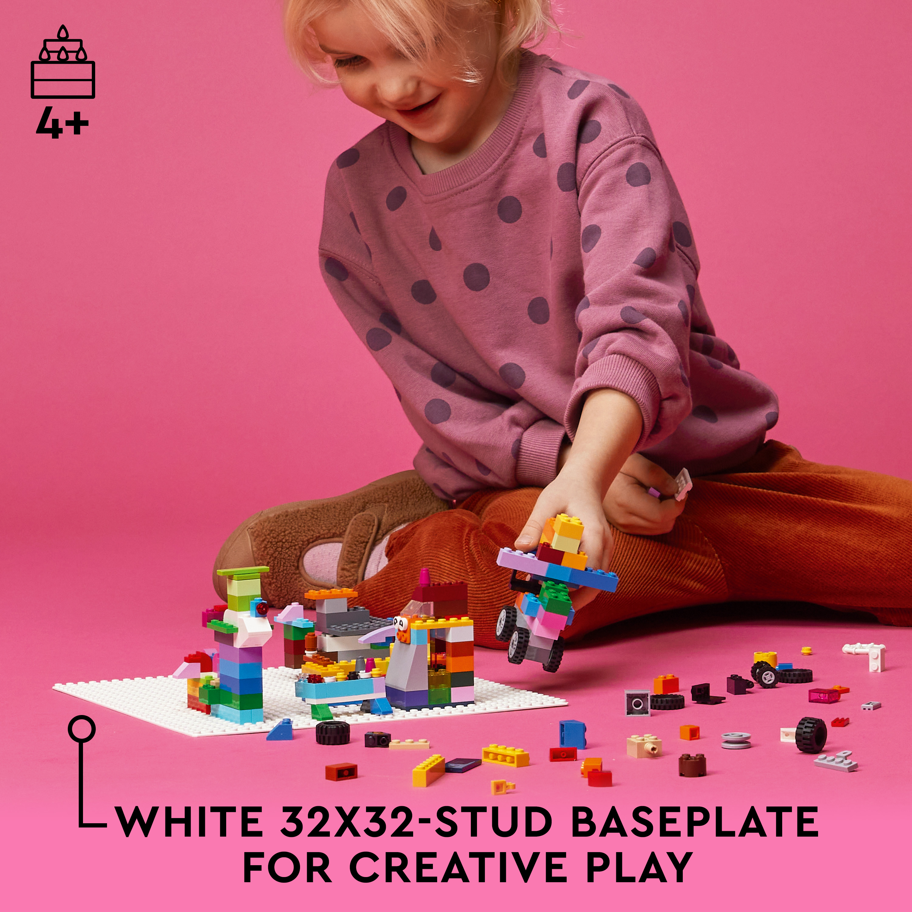 LEGO CLASSIC 11026 Đế Lắp Ráp Màu Trắng (1 chi tiết)