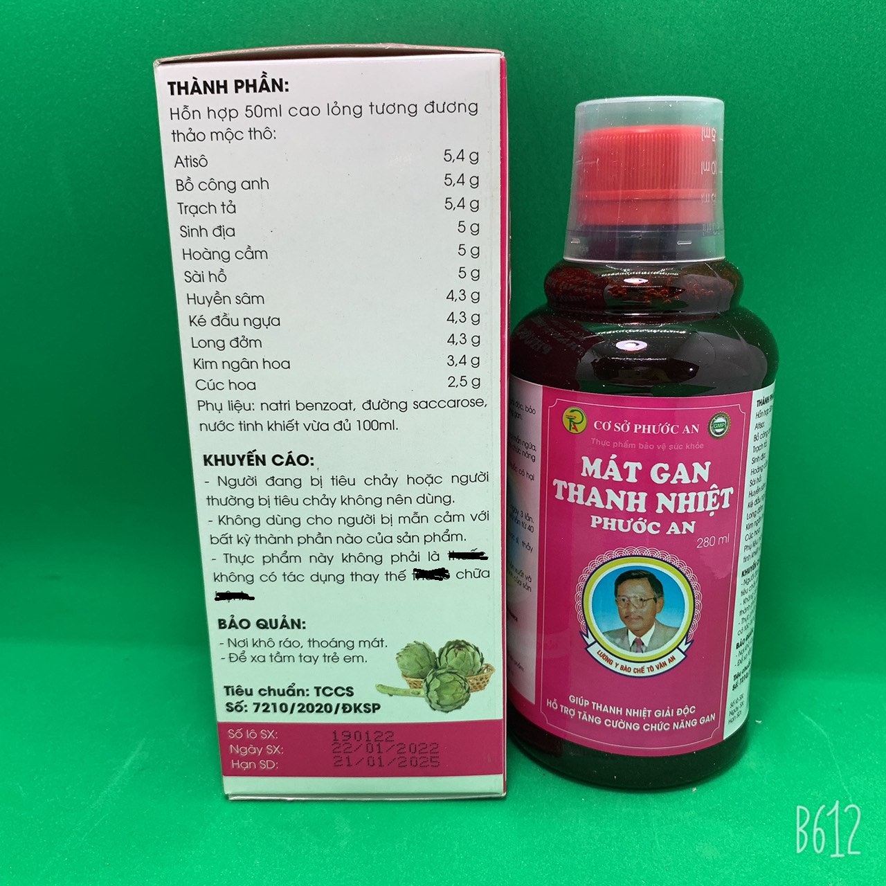 MÁT GAN THANH NHIỆT PHƯỚC AN 280ML (Hỗ trợ thanh nhiệt, mát gan, giải độc, bảo vệ gan,...)