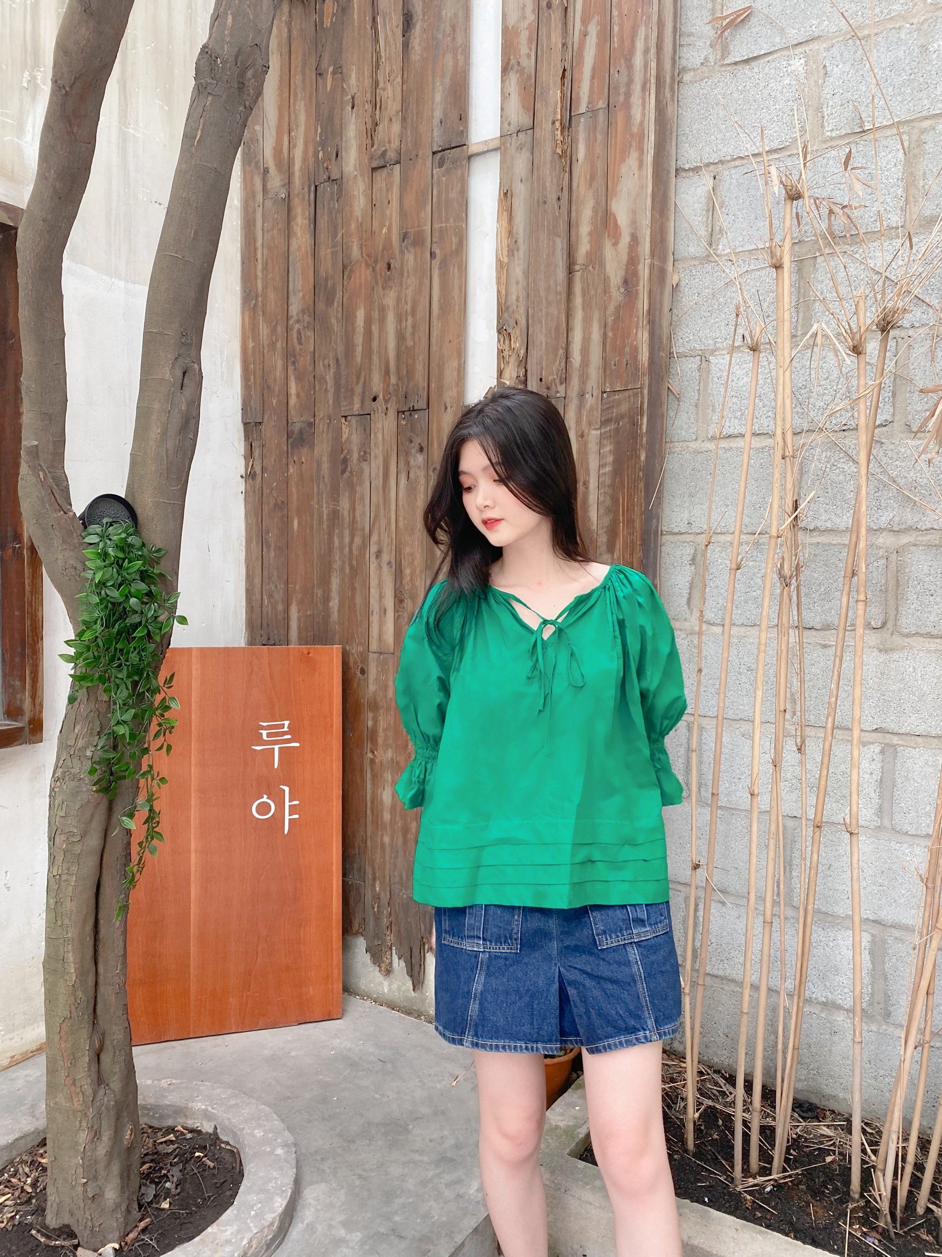 AfterBefore | Áo babydoll tay phồng nhiều màu
