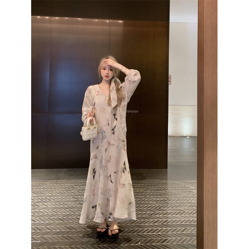 Váy suông vintage kiểu Pháp
