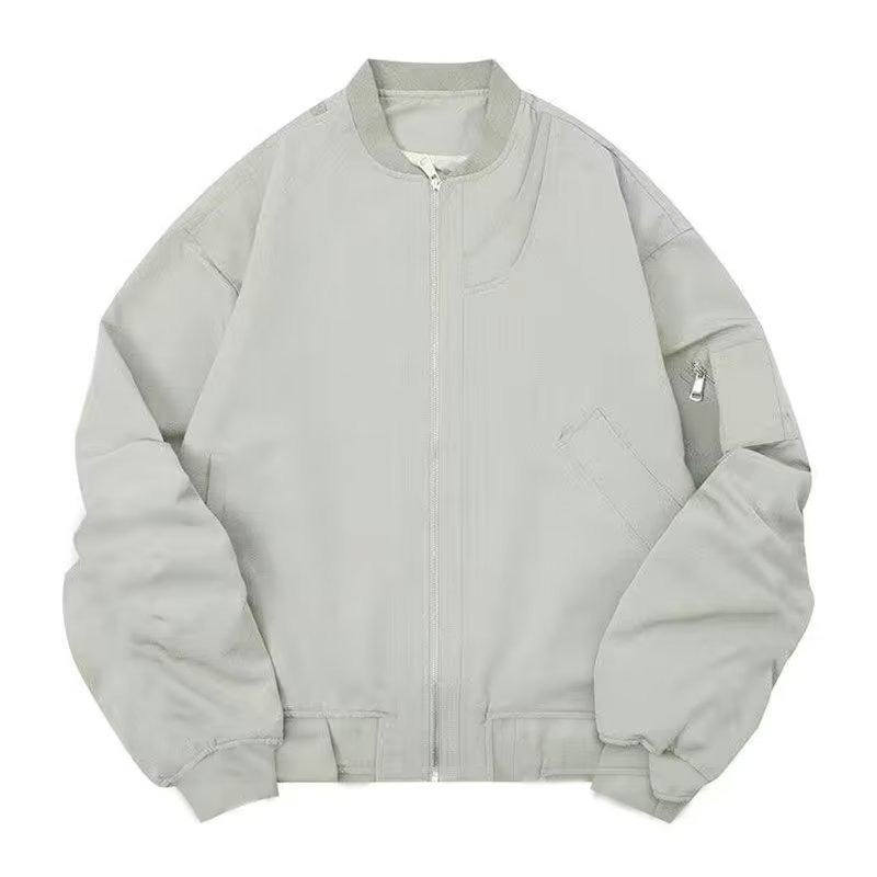 Lansboter New jacket solid color long sleeve baseball collar temperament men's fashion versatile jacket