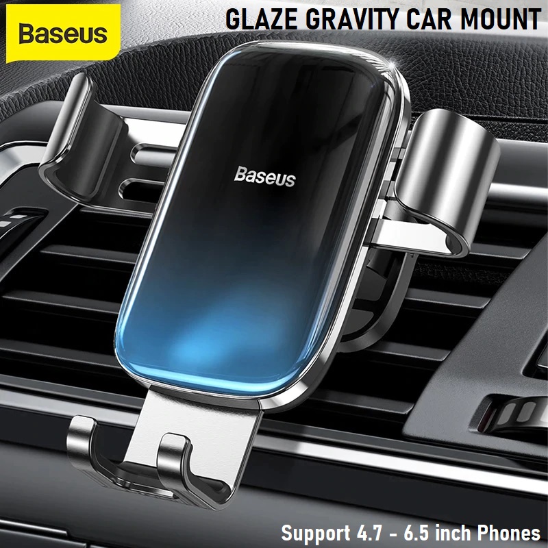 Baseus Glaze Gravity Car Mount Phone Holder Air Vent Stand 4.7 to 6.5 ...