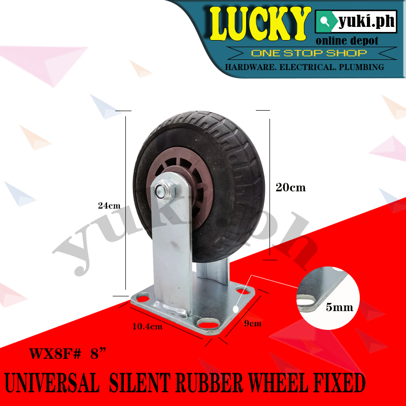 UNIVERSAL BLACK SILENT RUBBER WHEEL FIXED (WX5F / WX6F / WX8F ) SOLD