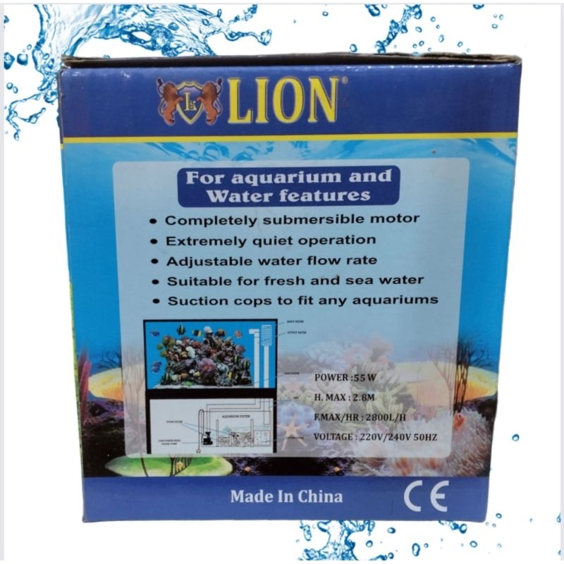 LION L 2 Pompa Kolam Hidroponik Submersible Pump