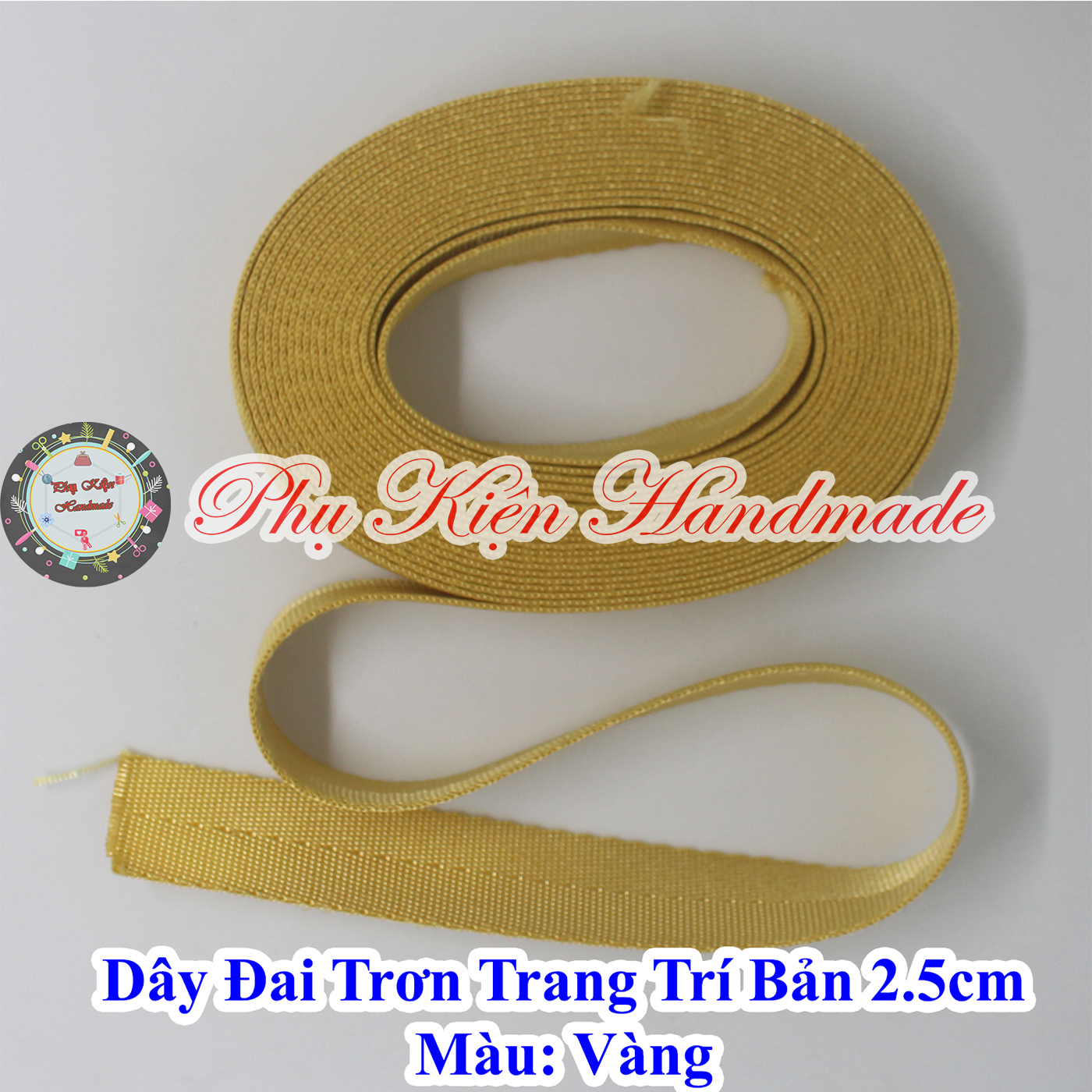 Dây đai trơn trang trí túi xách bản 2.5cm (15k/mét)