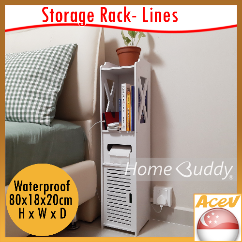 ?SG? Bedside Cabinet. Waterproof. Large 80x18x20cm HxWxD. READY Stocks SG. HomeBuddy. Acev. Corner Cabinet. Corner Rack. Bathroom Cabinet. Bathroom Orgaziner. Bathroom Rack. Bathroom Storage Shelf. Be