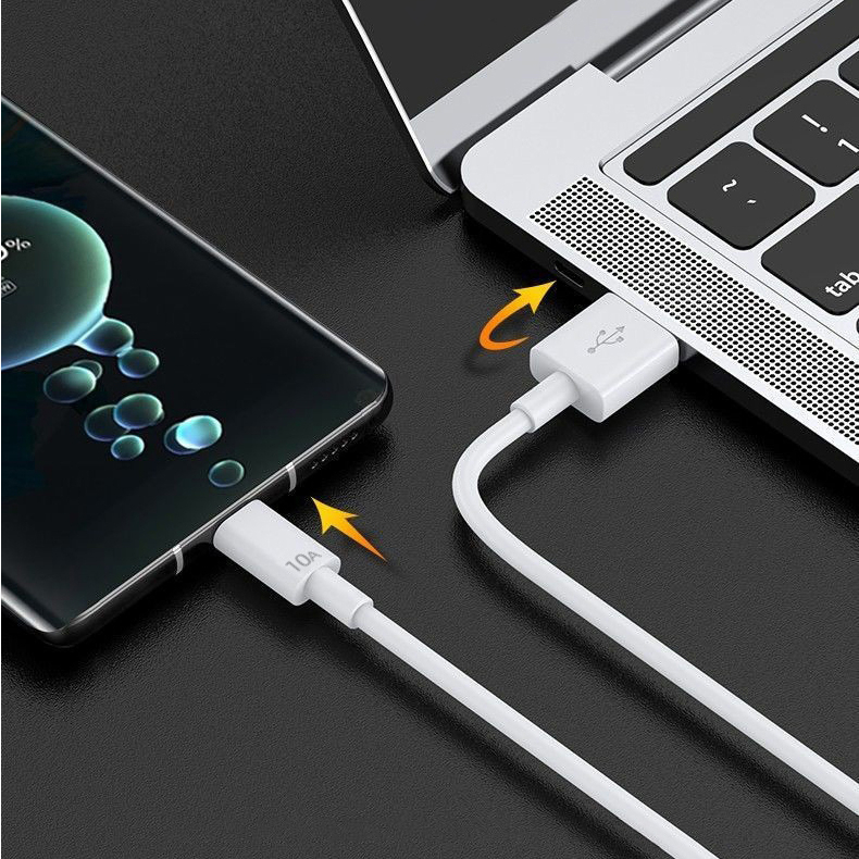 10A 120W Loại C siêu nhanh cáp sạc dữ liệu tương thích với Samsung Xiaomi Huawei dây dữ liệu 1/1.5/2M cáp USB sạc nhanh